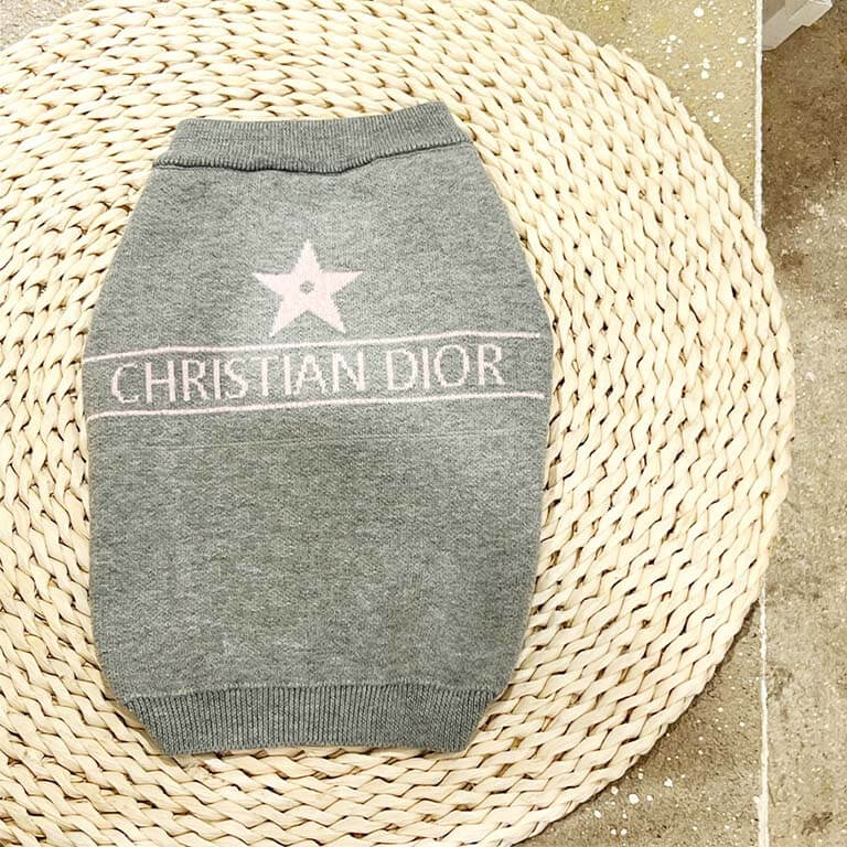 Grey Black sweater for dog w617