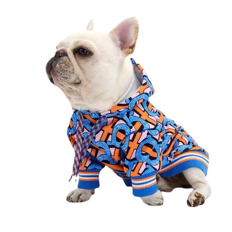 Blue dog hoodie w576#