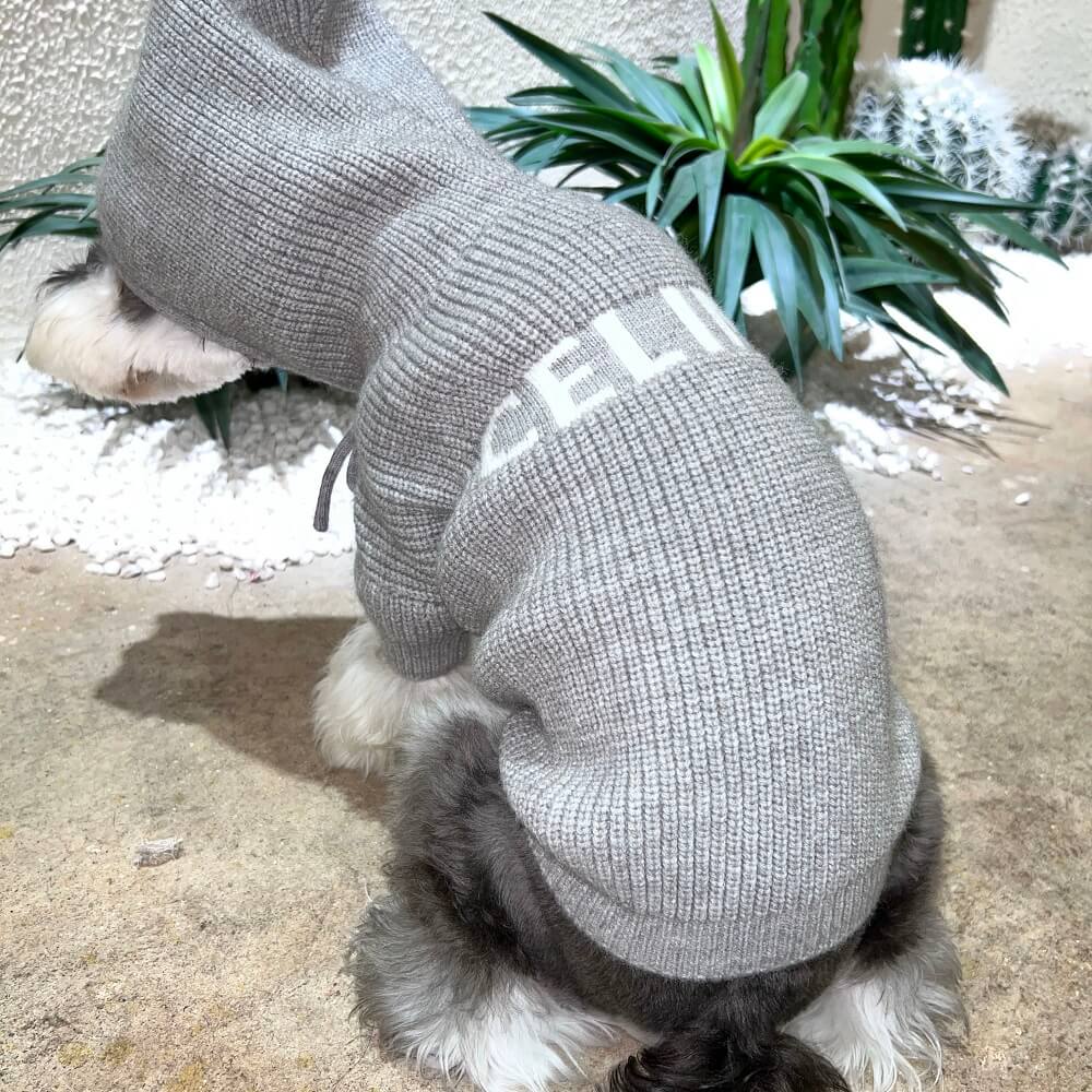 grey dog sweaters with Hoody w511#