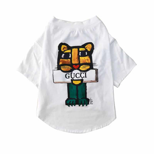 White cartoon t-shirt w519#