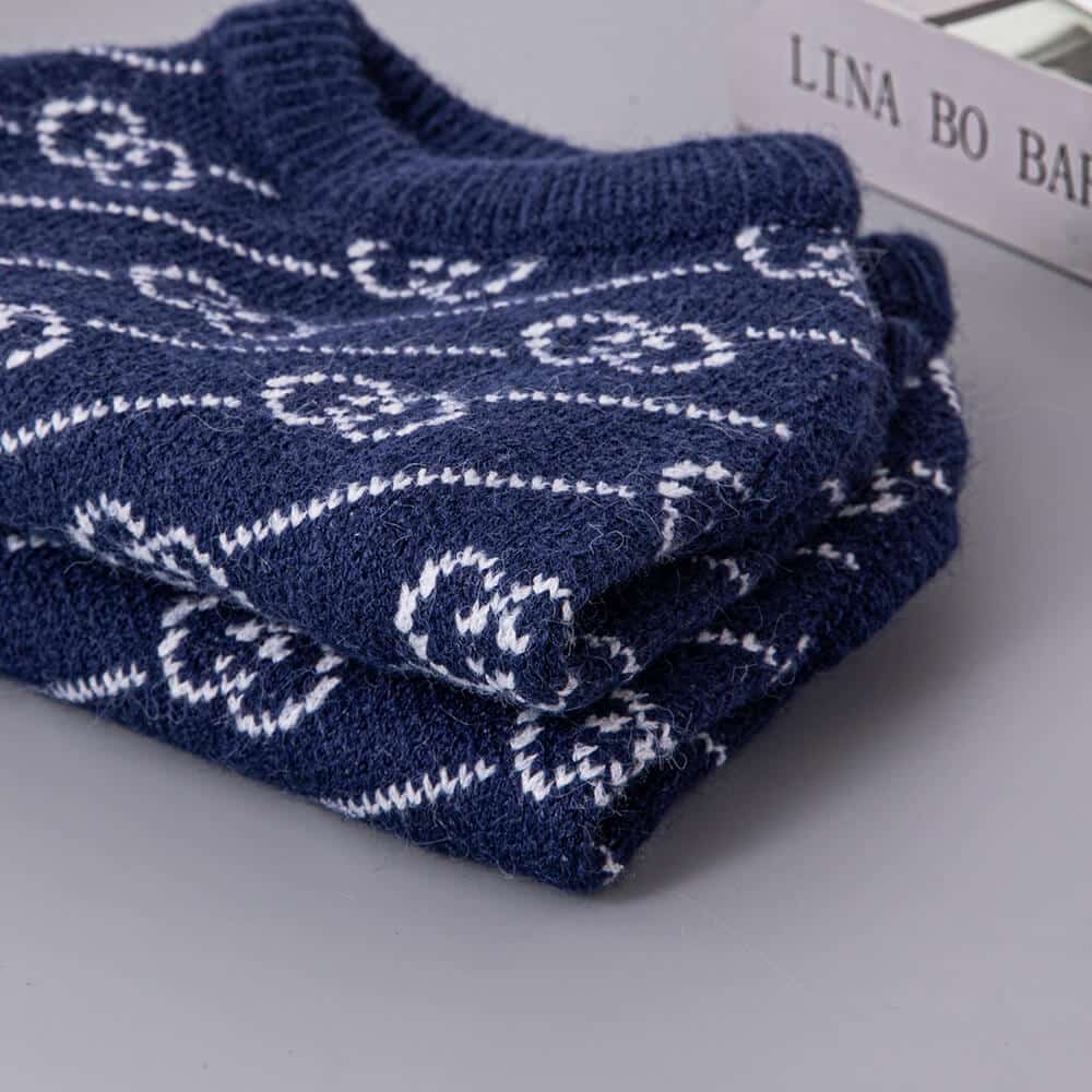 Navy Blue Dog Sweater w486#