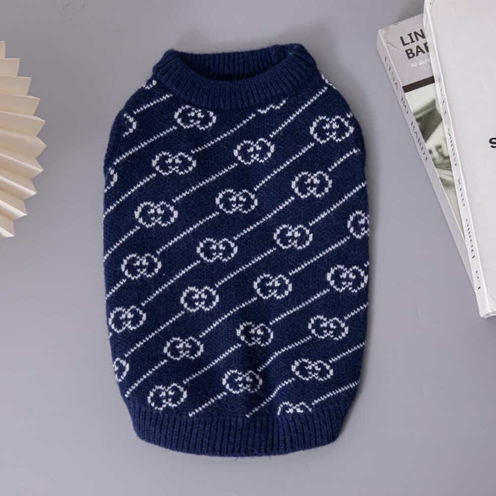 Navy Blue Dog Sweater w486#