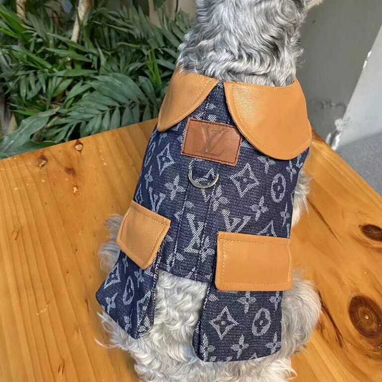 Classy dog coat with harness W605