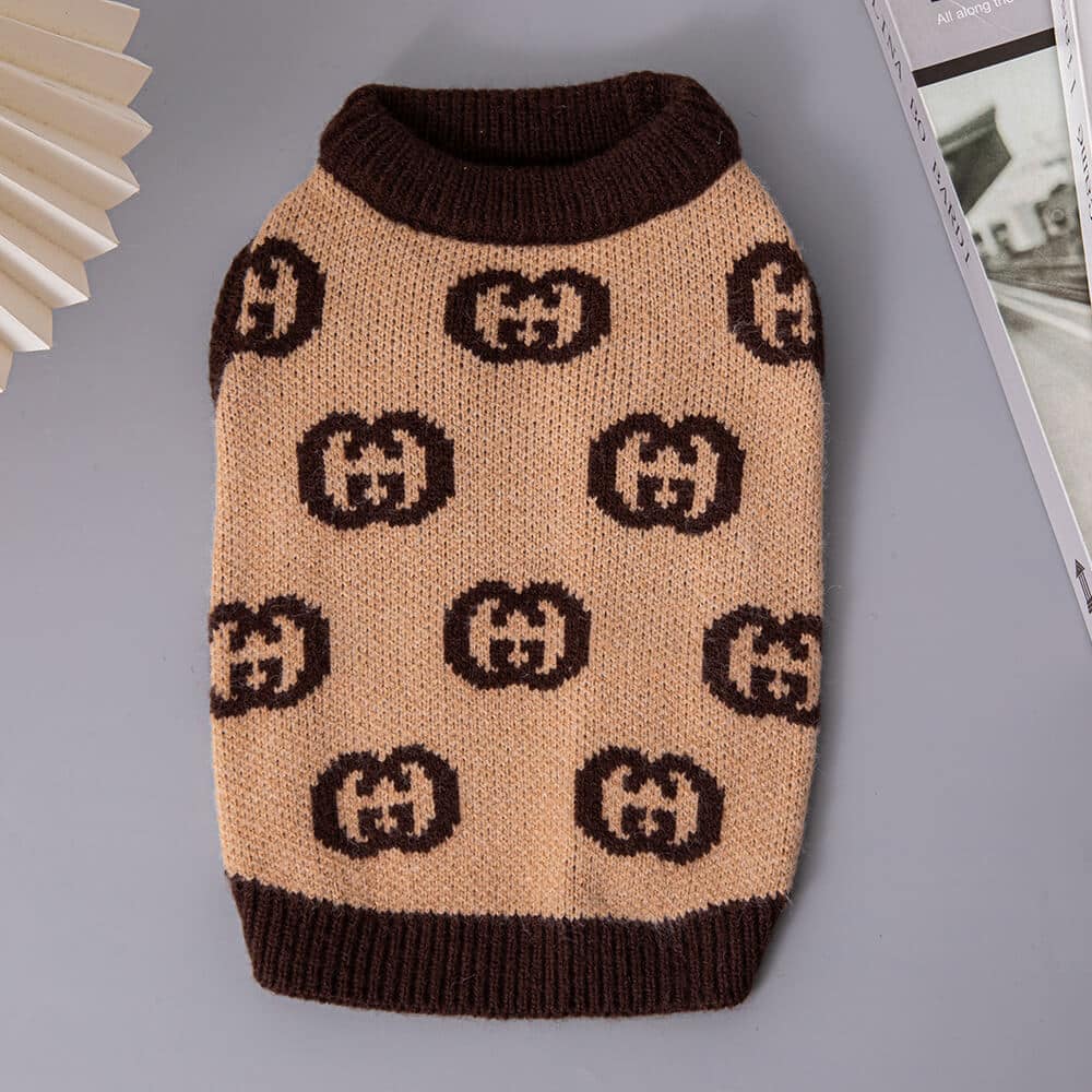 Hot sale brown Dog Sweater w487#