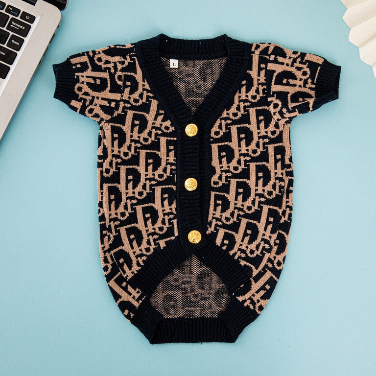 black and white dog sweater QW669