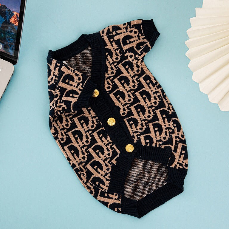 black and white dog sweater QW669