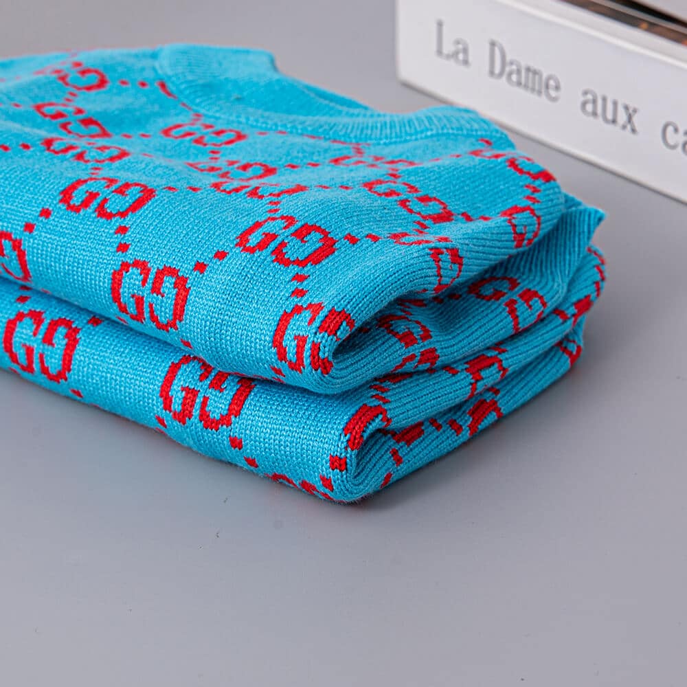 cute blue dog sweater w488#