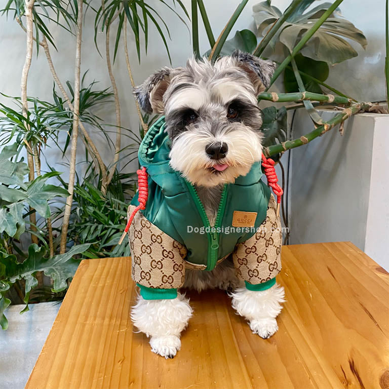 Khaki Pet clothing puffer coat w645#