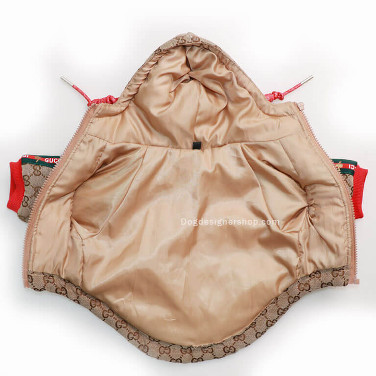 Khaki Pet clothing puffer coat w645#