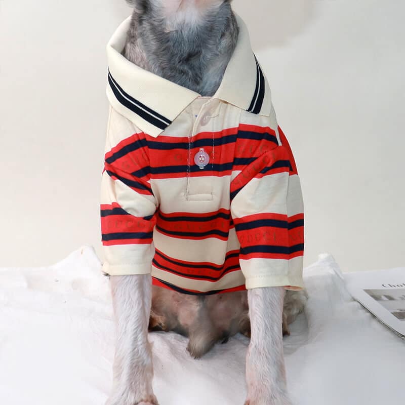 High-quality striped dog shirt w439#