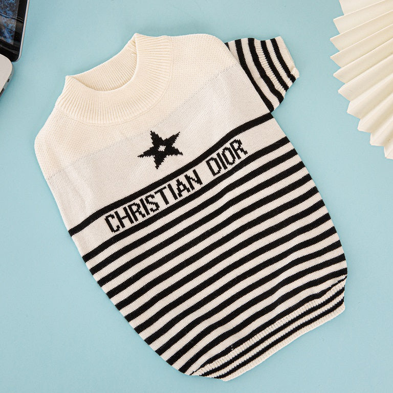 white designer dog sweater QW668