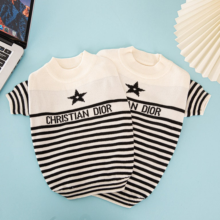 white designer dog sweater QW668