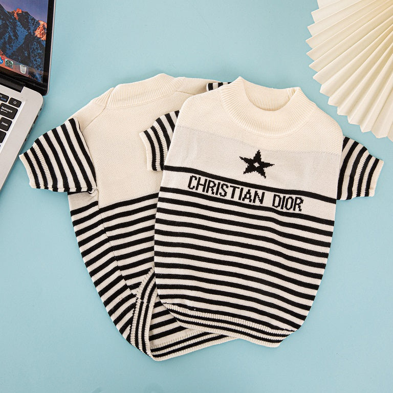 white designer dog sweater QW668