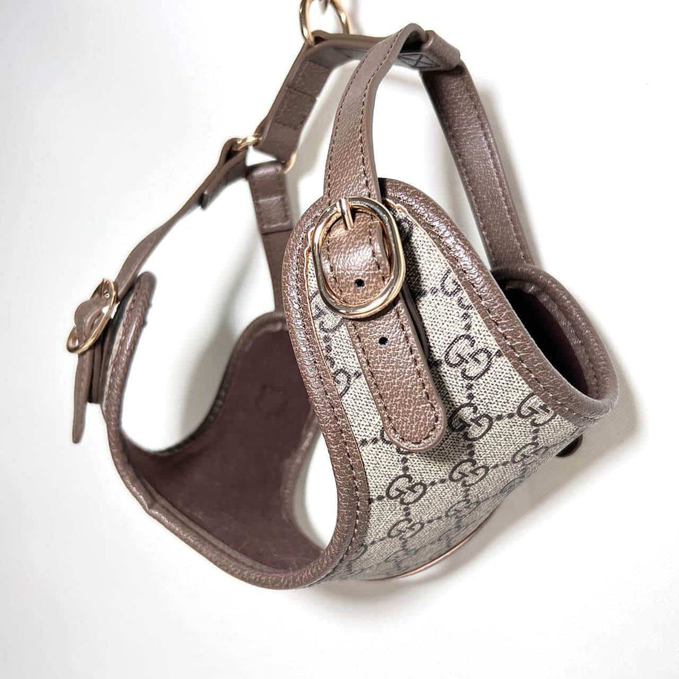 LUXURY LEATHER POOCHI HARNESS, COLLAR & LEAD