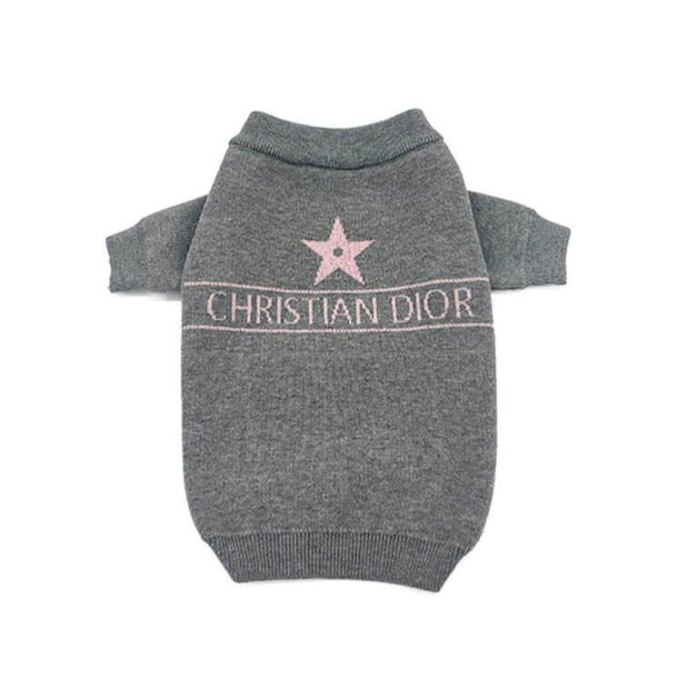 Grey Black sweater for dog w617