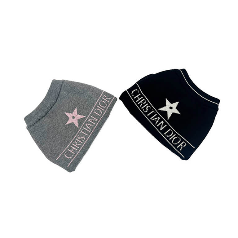 Grey Black sweater for dog w617