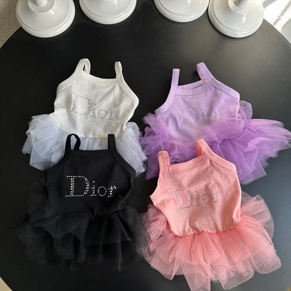 Pawdior Crystal tutu Dress