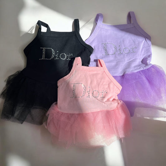 Pawdior Crystal tutu Dress