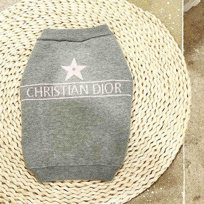 Grey Black sweater for dog w617