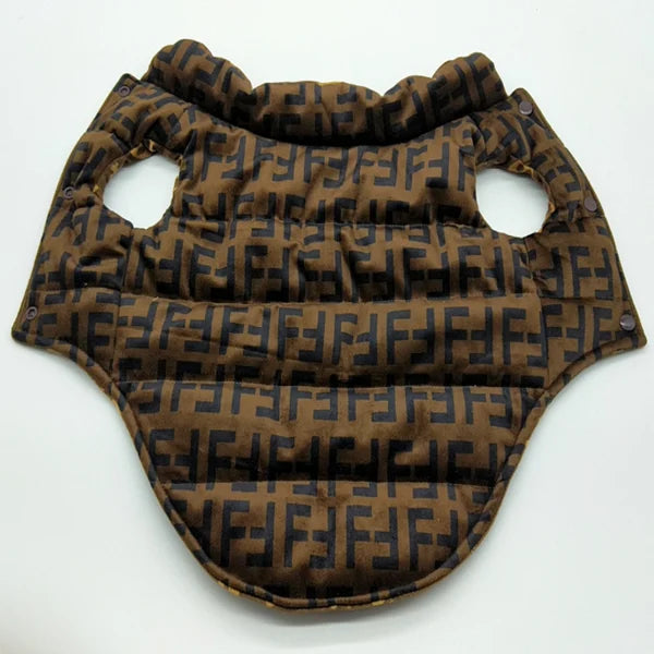 Furdi FF Monogram Dog Reversible Puffer Vest