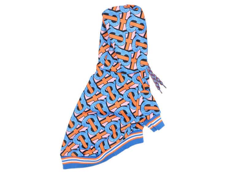 Blue dog hoodie w576#