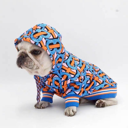 Blue dog hoodie w576#