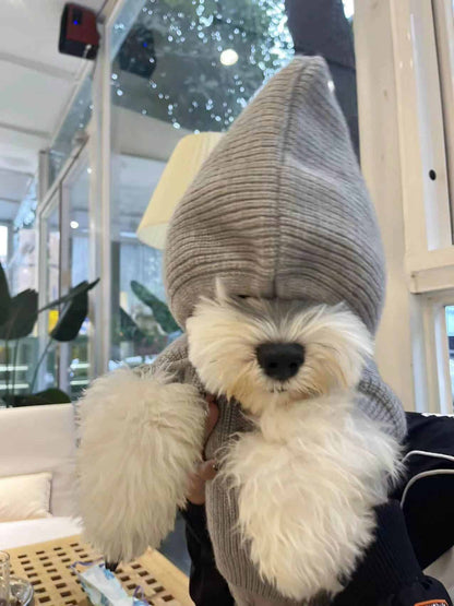 grey dog sweaters with Hoody w511#