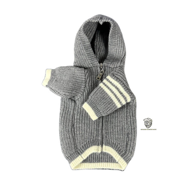 Grey Dog Hoodie W623#