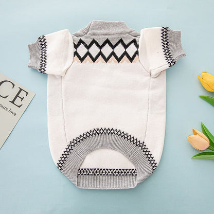 White dog jumper w585#