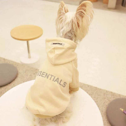 Cream grey designer dog hoodies w578#