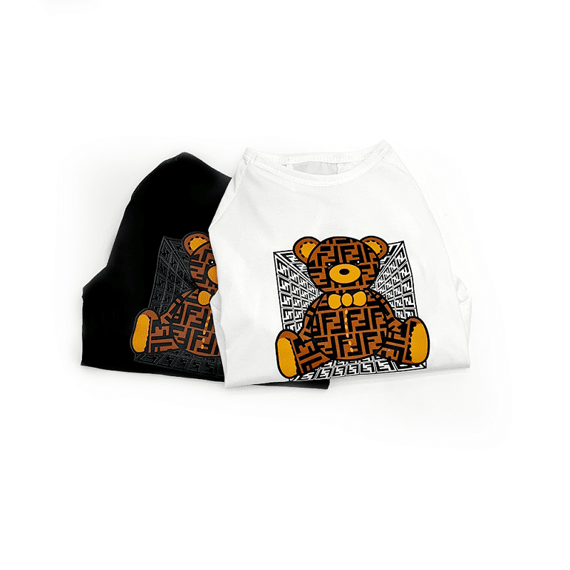 cartoon bear dog T-shirt w524