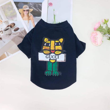 White cartoon t-shirt w519#