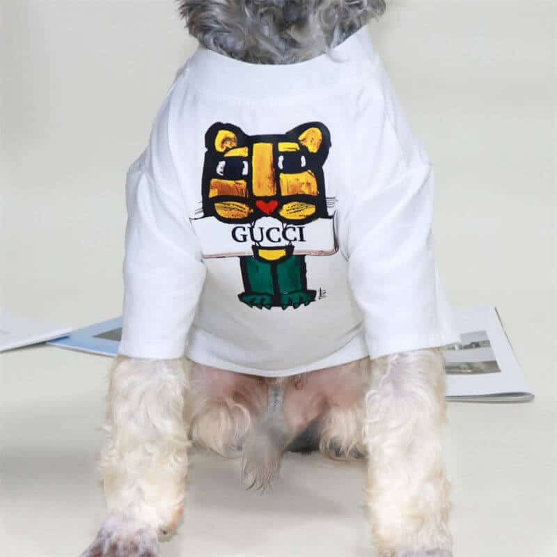 White cartoon t-shirt w519#