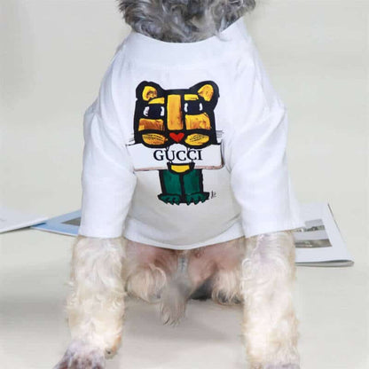 White cartoon t-shirt w519#