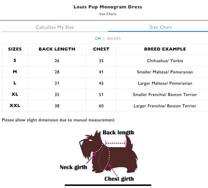 Louis Pup Monogram Dress