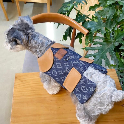 Classy dog coat with harness W605