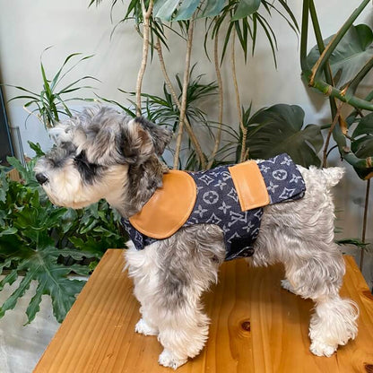 Classy dog coat with harness W605