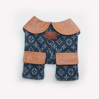 Classy dog coat with harness W605