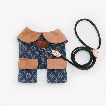 Classy dog coat with harness W605