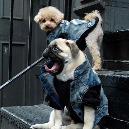 Dog denim vest 125#