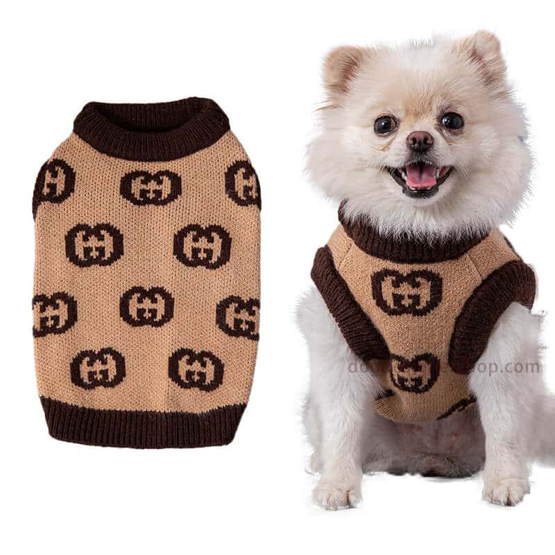 Hot sale brown Dog Sweater w487#