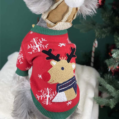 Dog christmas sweater w493#