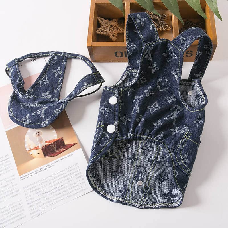 designer dog clothes with cap w547#