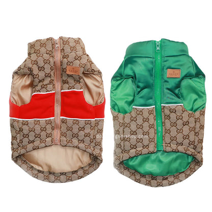 Designer dog coats with leash w627#