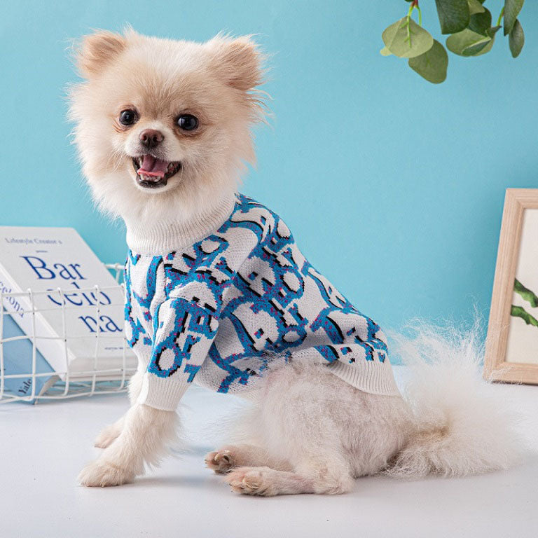 D designer dog sweater