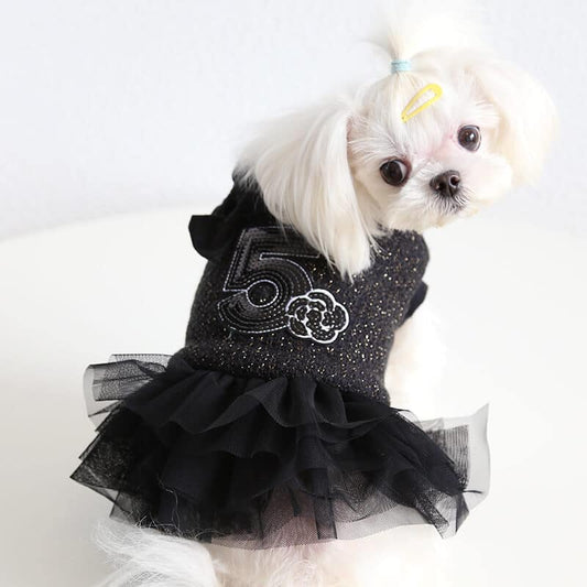 Designer female dog dress w539#