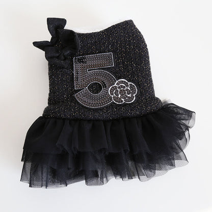 Designer female dog dress w539#