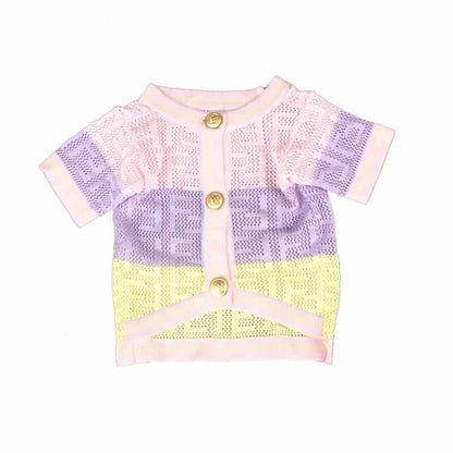 Stylish dog cat cardigan sweater w446#