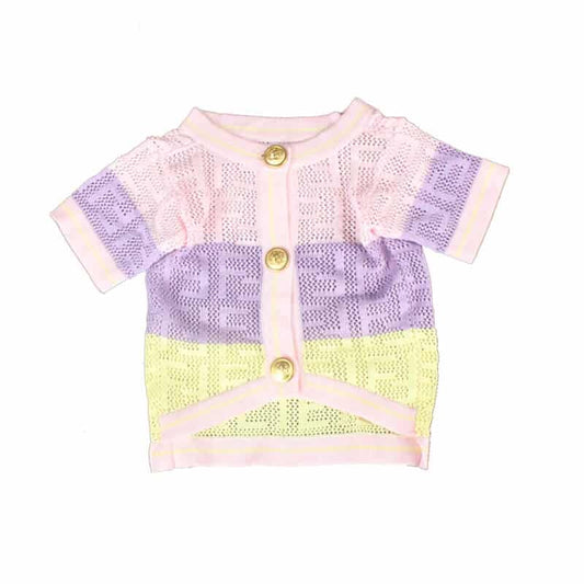 Stylish dog cat cardigan sweater w446#