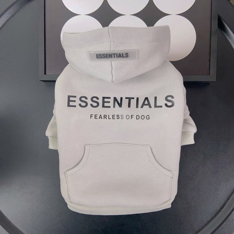 designer grey dog hoodie qw685